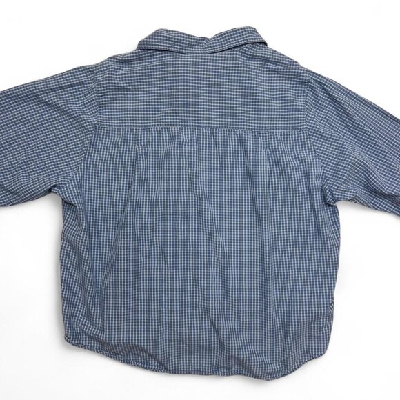 Vintage Faded Glory Blue Button Up Shirt Women’s Cotton Checked Shirt Coverup - Picture 6 of 6